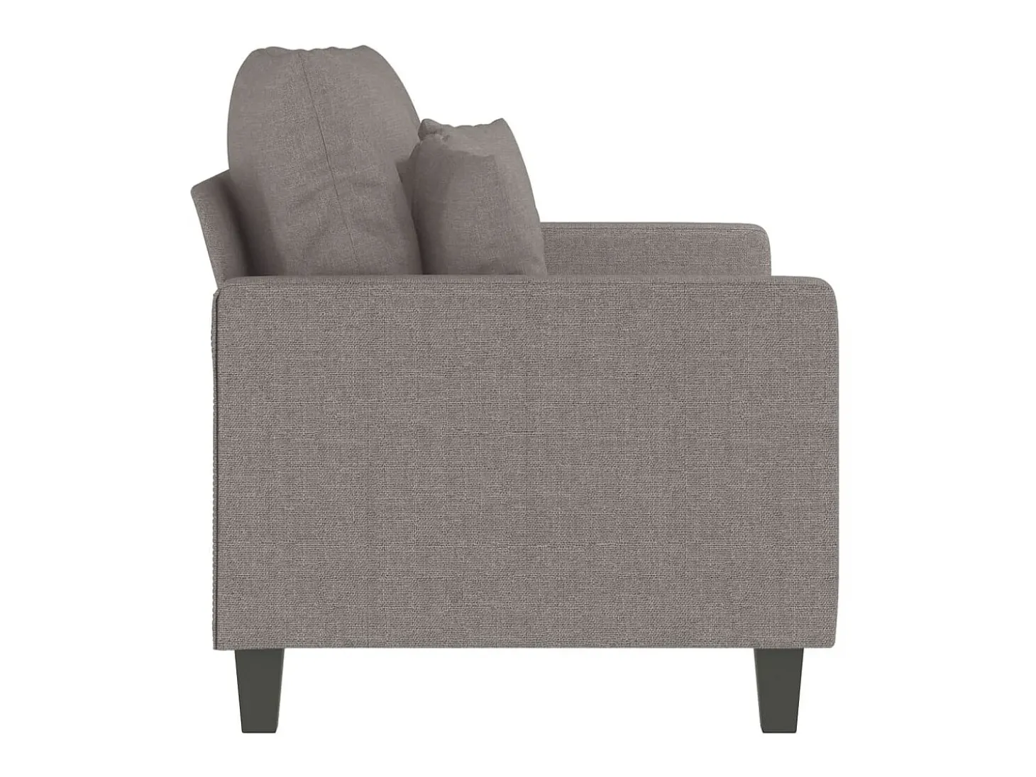 Sofá de 2 lugares tecido 120 cm cinzento-acastanhado PT755045