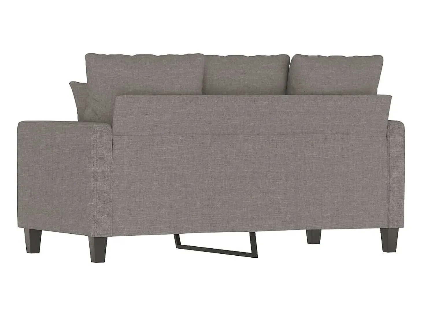 Sofá de 2 lugares tecido 120 cm cinzento-acastanhado PT755045