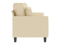 Sofá de 2 lugares tecido 140 cm cor creme PT433416