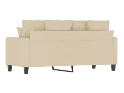 Sofá de 2 lugares tecido 140 cm cor creme PT433416