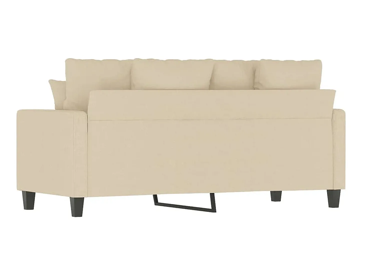 Sofá de 2 lugares tecido 140 cm cor creme PT433416