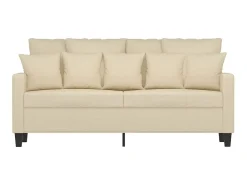 Sofá de 2 lugares tecido 140 cm cor creme PT433416
