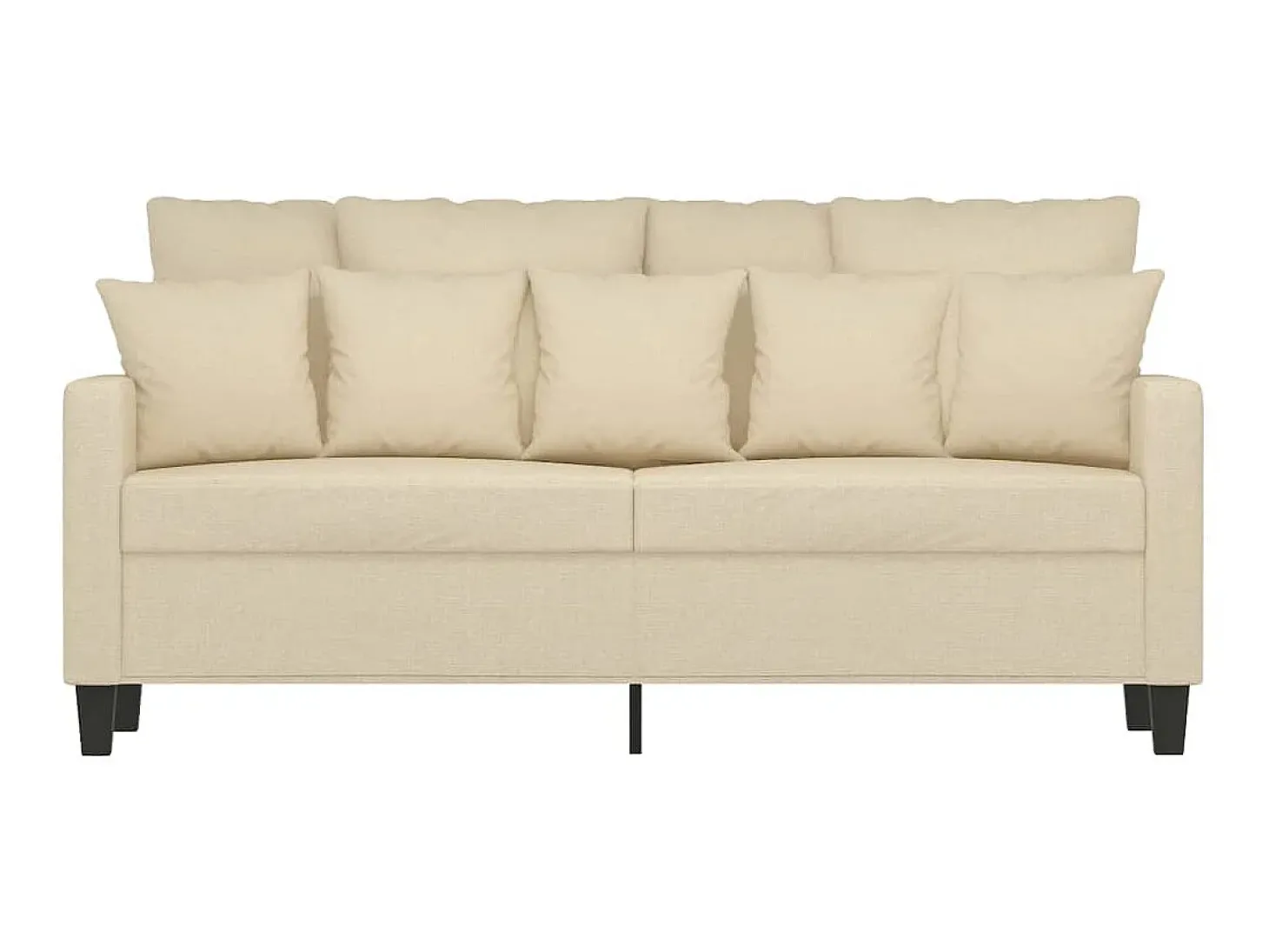 Sofá de 2 lugares tecido 140 cm cor creme PT433416