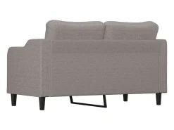 Sofá de 2 lugares tecido 140 cm cinzento-acastanhado PT468950