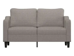 Sofá de 2 lugares tecido 140 cm cinzento-acastanhado PT468950