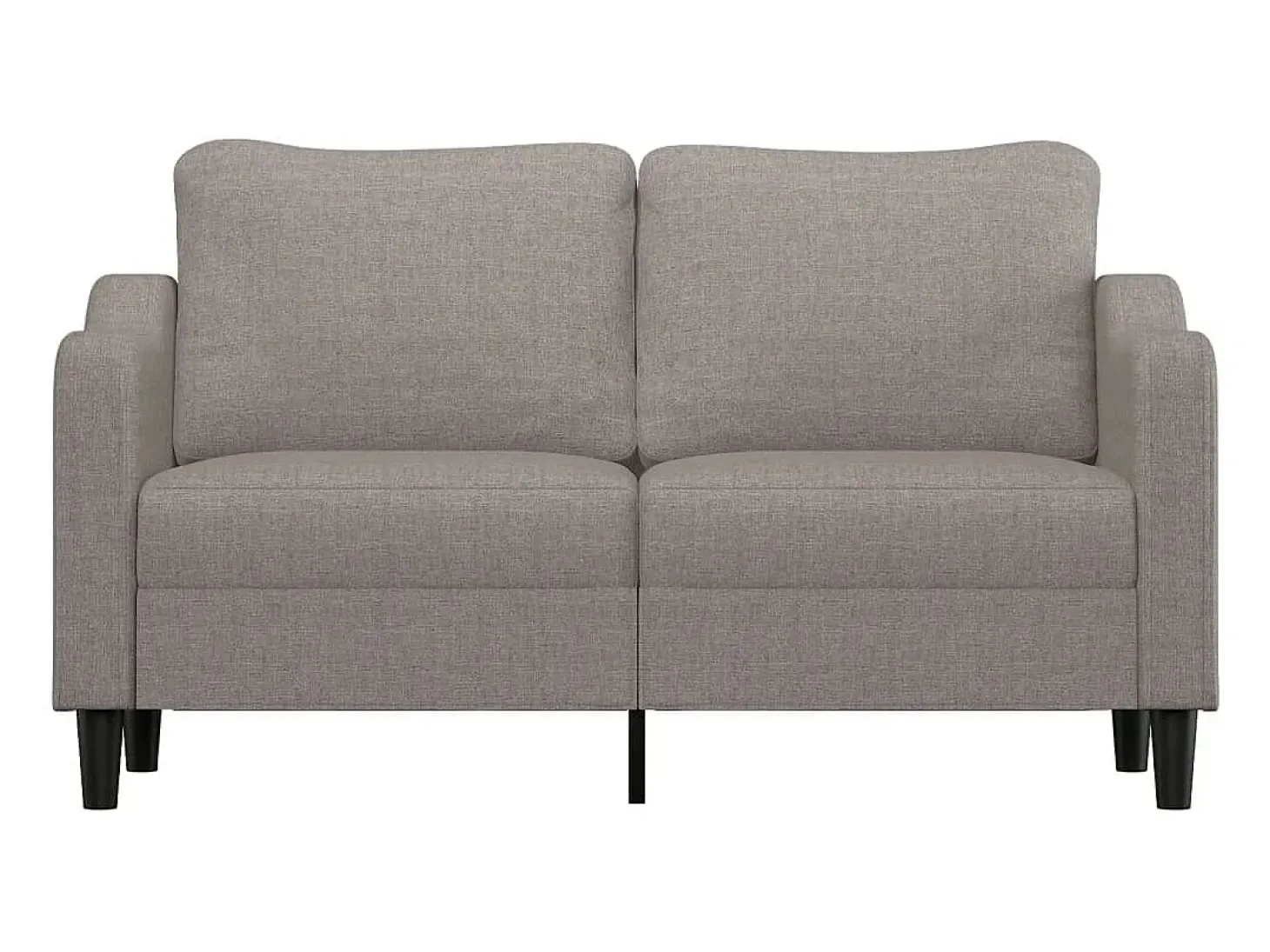 Sofá de 2 lugares tecido 140 cm cinzento-acastanhado PT468950
