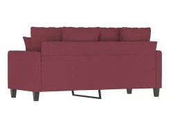 Sofá de 2 lugares tecido 140 cm vermelho tinto PT316642