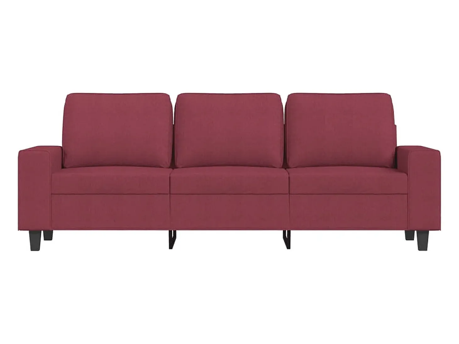 Sofá de 3 lugares tecido 180 cm vermelho tinto PT926425