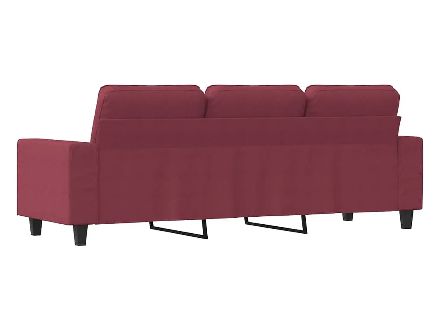Sofá de 3 lugares tecido 180 cm vermelho tinto PT926425