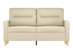 Sofá de 2 lugares tecido 120 cm cor creme PT848887