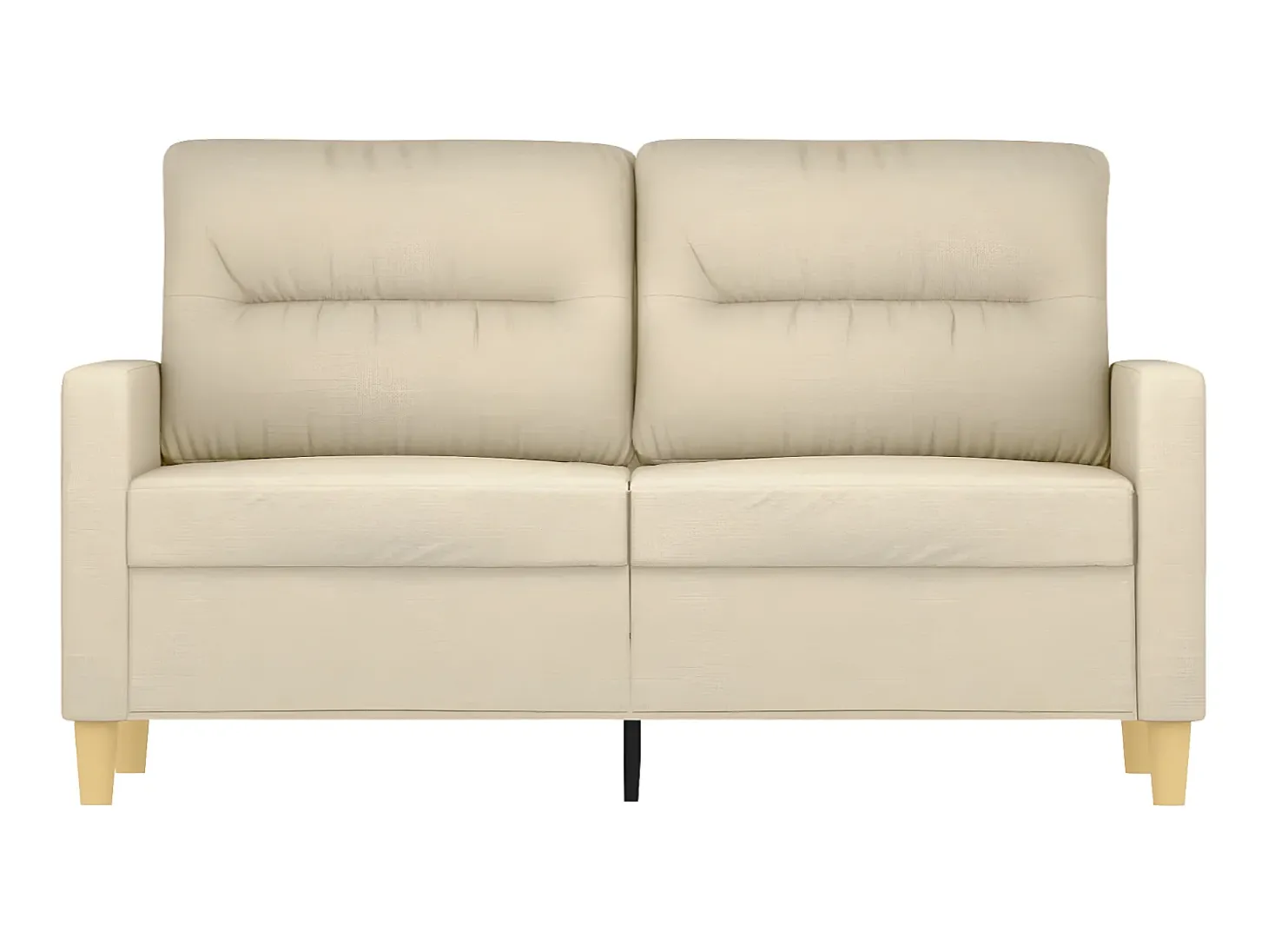 Sofá de 2 lugares tecido 120 cm cor creme PT848887