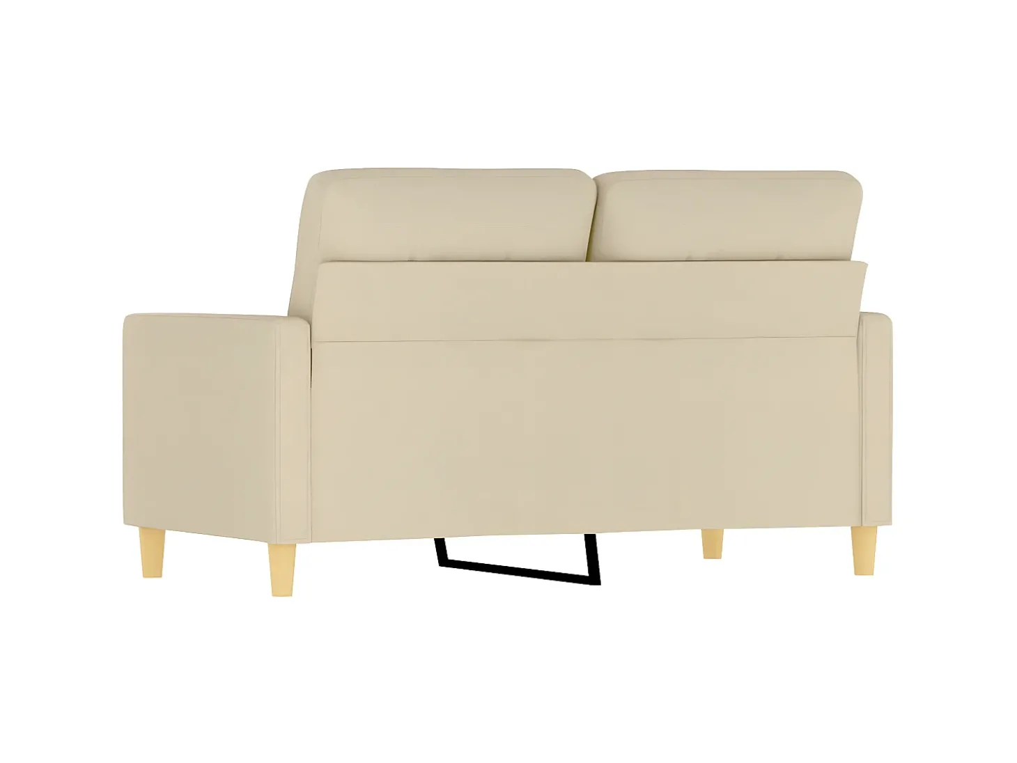 Sofá de 2 lugares tecido 120 cm cor creme PT848887