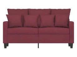 Sofá de 2 lugares tecido 120 cm vermelho tinto PT830401