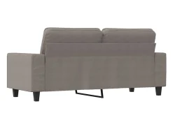 Sofá de 2 lugares tecido 140 cm cinzento-acastanhado PT965339