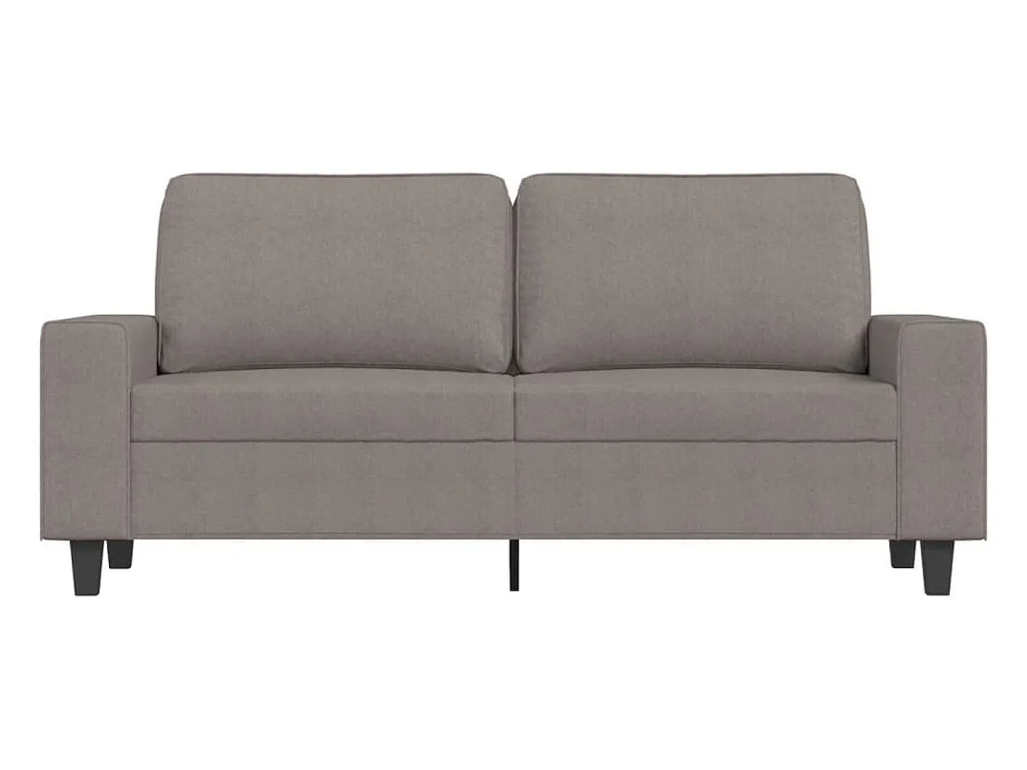 Sofá de 2 lugares tecido 140 cm cinzento-acastanhado PT965339