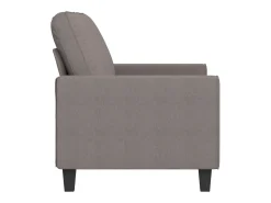 Sofá de 2 lugares tecido 140 cm cinzento-acastanhado PT965339
