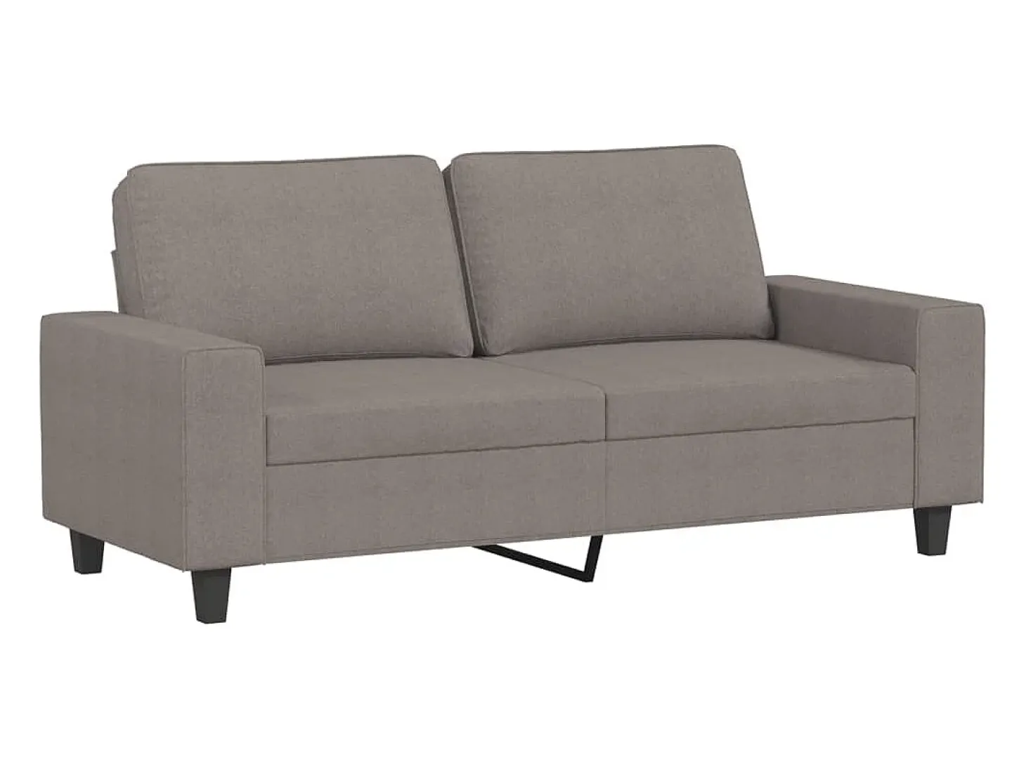 Sofá de 2 lugares tecido 140 cm cinzento-acastanhado PT965339