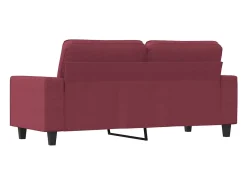 Sofá de 2 lugares tecido 140 cm vermelho tinto PT550055