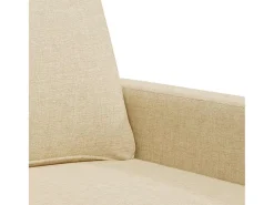 Sofá de 2 lugares tecido 140 cm cor creme