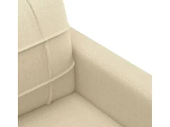 Sofá de 3 lugares tecido 180 cm cor creme