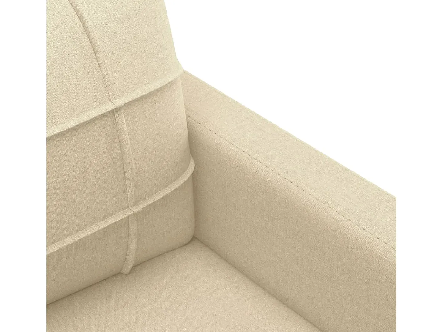 Sofá de 3 lugares tecido 180 cm cor creme