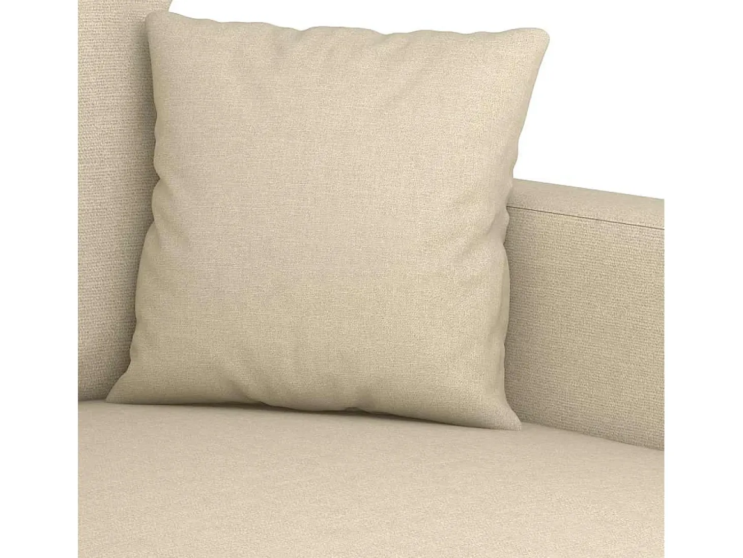 Sofá de 2 lugares tecido 120 cm cor creme