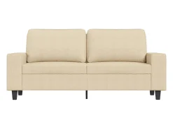 Sofá de 2 lugares tecido 140 cm cor creme PT145661