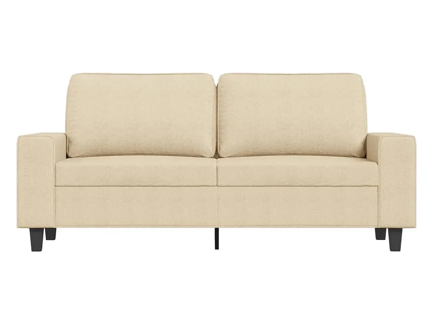 Sofá de 2 lugares tecido 140 cm cor creme PT145661
