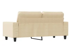 Sofá de 2 lugares tecido 140 cm cor creme PT145661