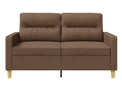 Sofá de 2 lugares tecido 120 cm castanho