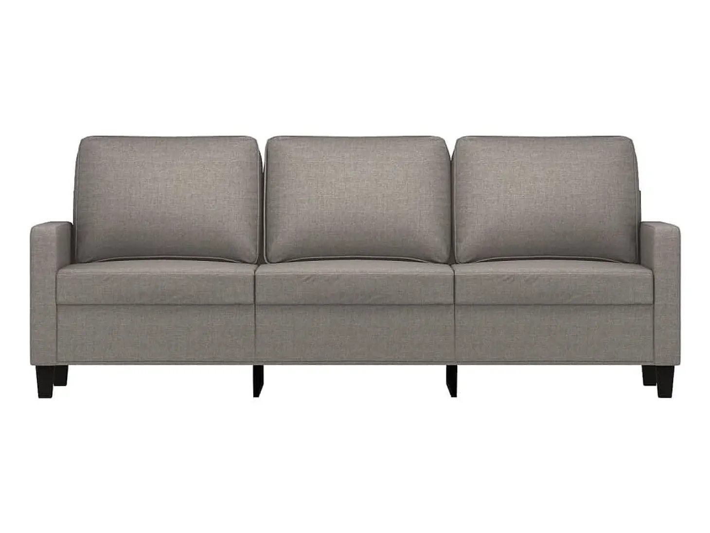 Sofá de 3 lugares tecido 180 cm cinzento-acastanhado PT430279