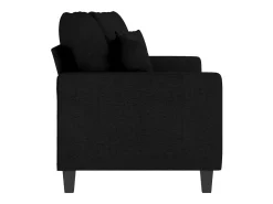 Sofá de 2 lugares tecido 140 cm preto