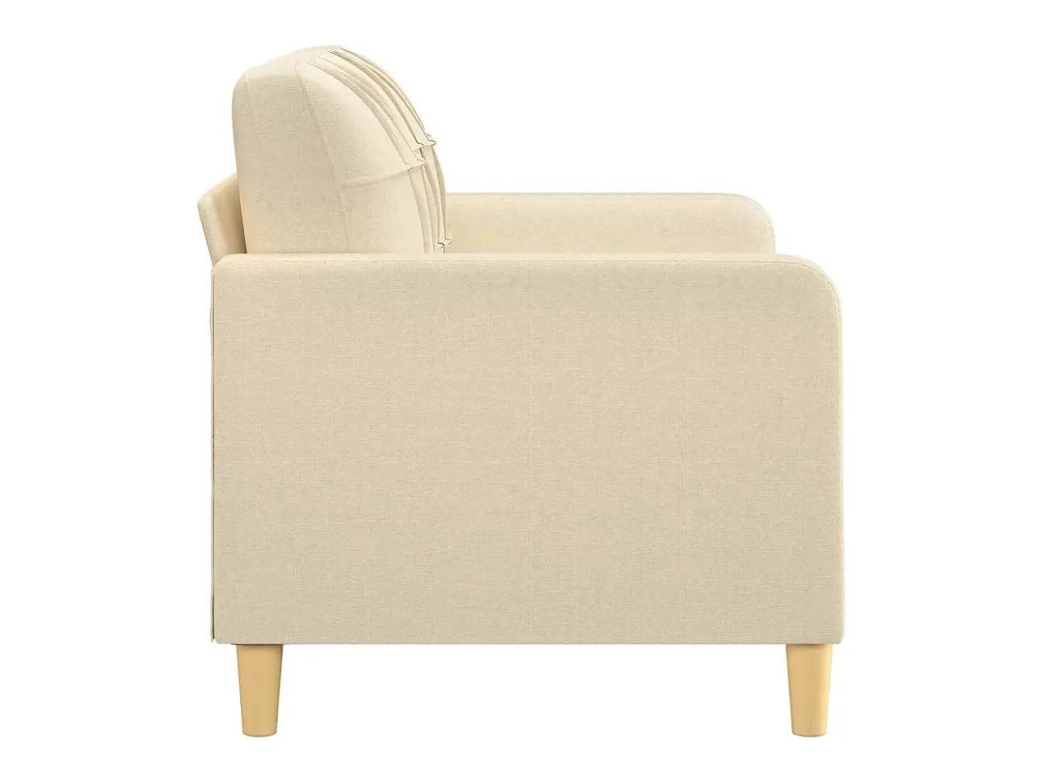 Sofá de 2 lugares tecido 120 cm cor creme PT512699