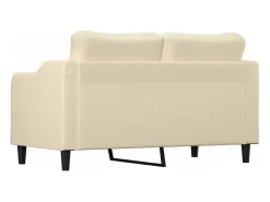 Sofá de 2 lugares tecido 140 cm cor creme PT545214