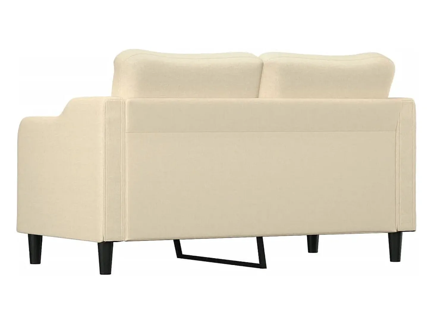 Sofá de 2 lugares tecido 140 cm cor creme PT545214