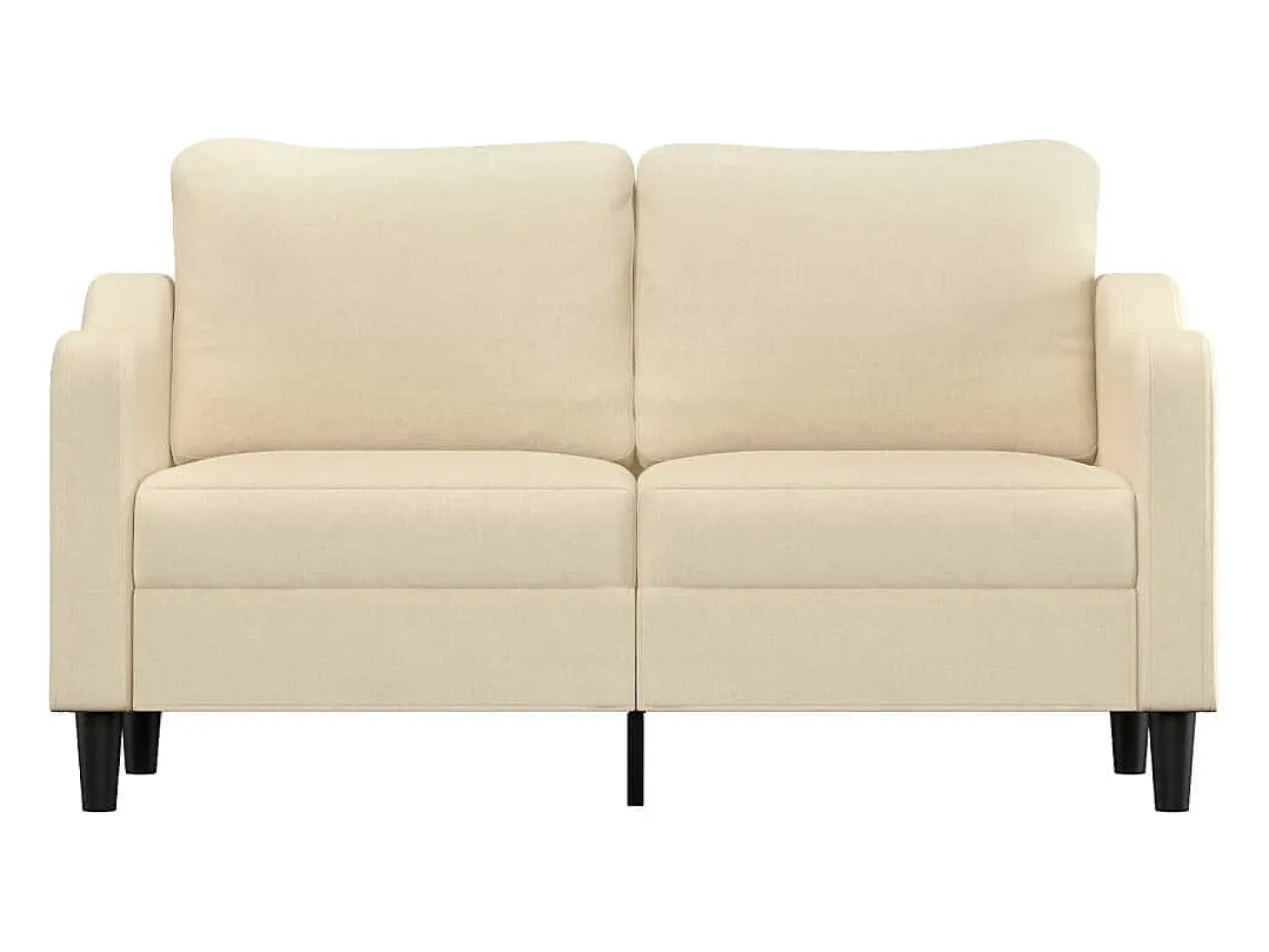 Sofá de 2 lugares tecido 140 cm cor creme PT545214