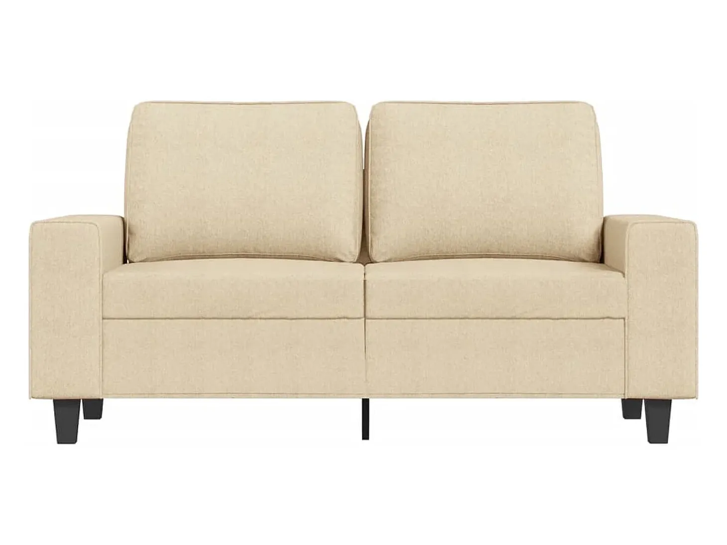 Sofá de 2 lugares tecido 120 cm cor creme PT641273