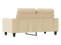 Sofá de 2 lugares tecido 120 cm cor creme PT641273