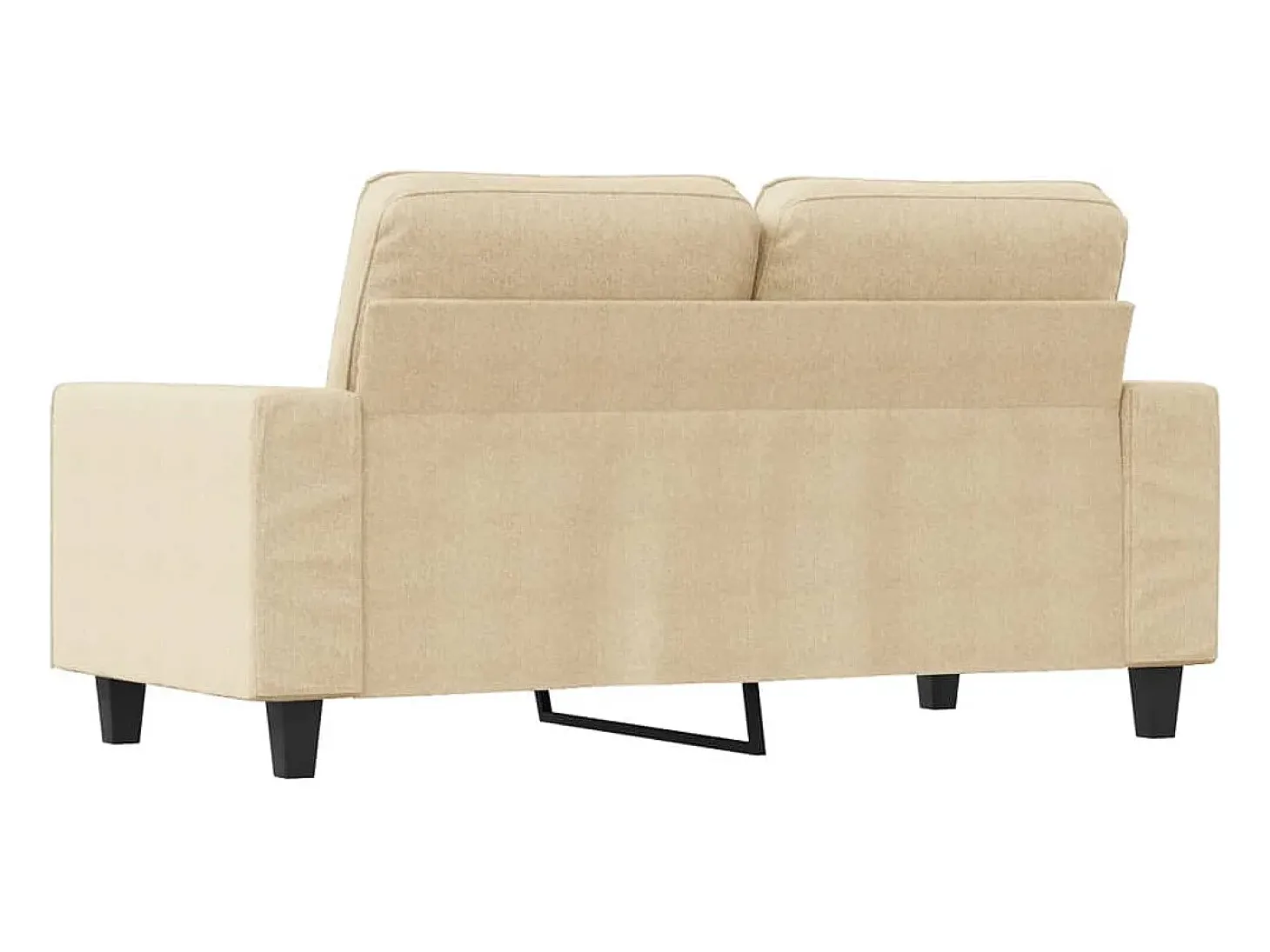Sofá de 2 lugares tecido 120 cm cor creme PT641273