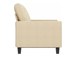 Sofá de 2 lugares tecido 120 cm cor creme PT641273