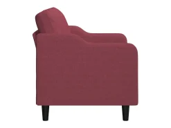 Sofá de 2 lugares tecido 120 cm vermelho tinto PT909193