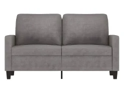 Sofá de 2 lugares tecido 120 cm cinzento-acastanhado PT915375