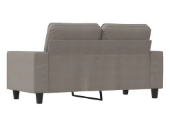 Sofá de 2 lugares tecido 120 cm cinzento-acastanhado PT472286