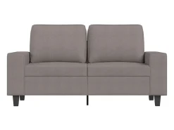 Sofá de 2 lugares tecido 120 cm cinzento-acastanhado PT472286