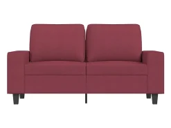 Sofá de 2 lugares tecido 120 cm vermelho tinto PT605501