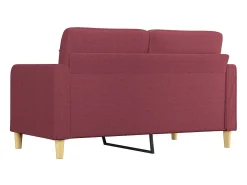 Sofá de 2 lugares tecido 140 cm vermelho tinto PT162933