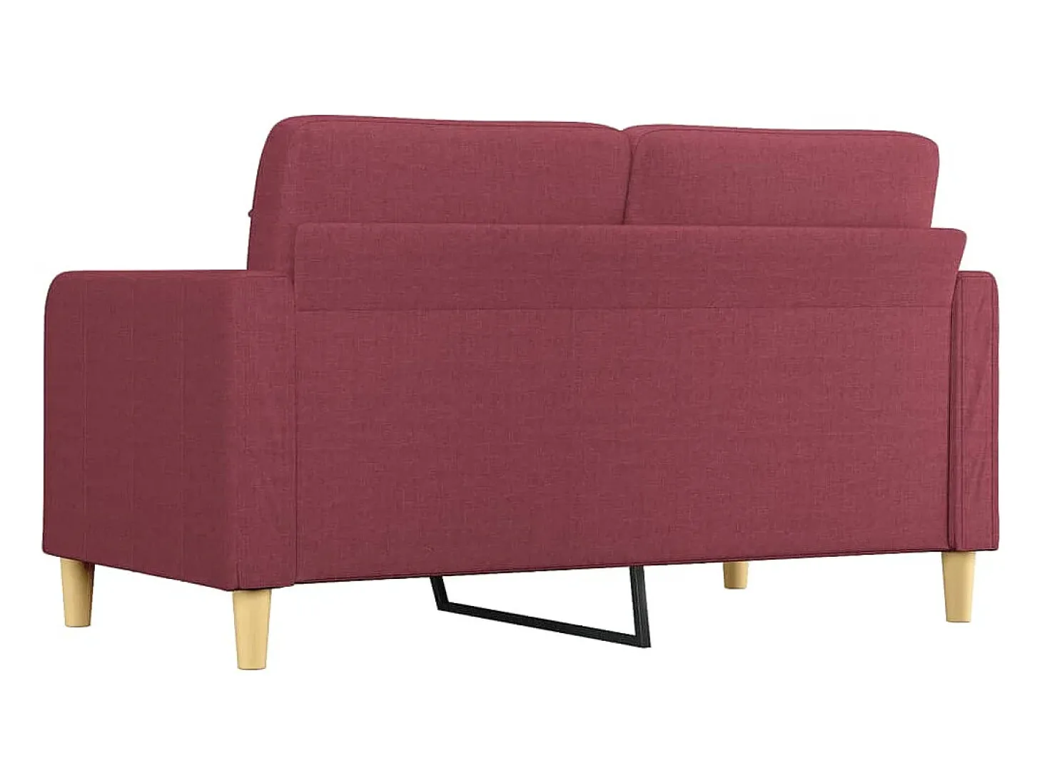 Sofá de 2 lugares tecido 140 cm vermelho tinto PT162933