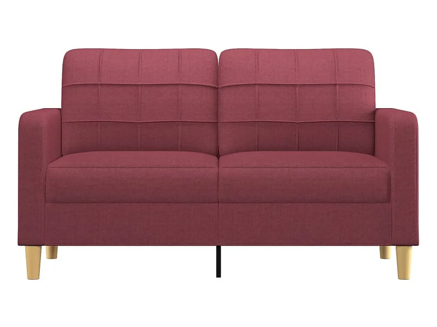 Sofá de 2 lugares tecido 140 cm vermelho tinto PT162933