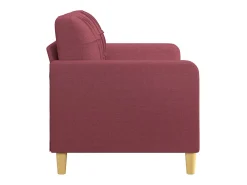 Sofá de 2 lugares tecido 140 cm vermelho tinto PT162933
