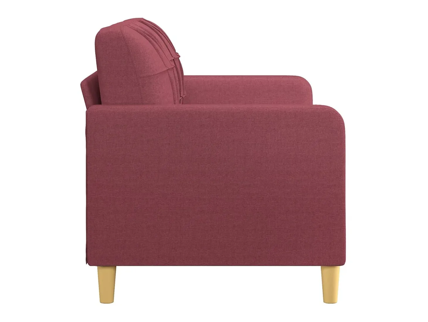 Sofá de 2 lugares tecido 140 cm vermelho tinto PT162933